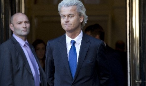 Pimpinan Partai Kebebasan Belanda (PPV) Geert Wilders.