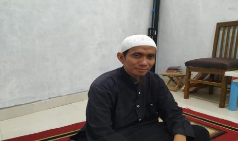 Pimpinan Pesantren Tahfidz Quran Daarul Ilmi Kota Tasikmalaya, ustaz Ahmad Ruslan Abdul Gani, saat ditemui di pesantrennya, Jumat (3/7). 