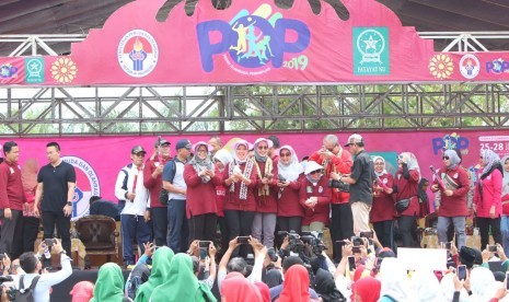 Pimpinan Pusat Fatayat NU menggelar kegiatan tahunan, Pekan Olahraga Perempuan (POP) 2019 di Lampung.