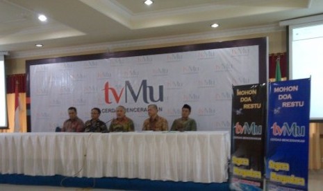 Pimpinan Pusat Muhammadiyah menggelar jumpa pers peluncuran tvMU. 