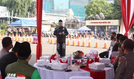 Pimpinan Pusat Pagar Nusa (PS NU) menggelar Rapid Tes Antigen Swab, bersama 500 personel SAT-PJR Ditlantas Polda Metro Jaya pada Sabtu (23/1)