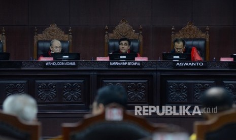 Suasana sidang di Mahkamah Konstitusi (MK). (Ilustrasi)