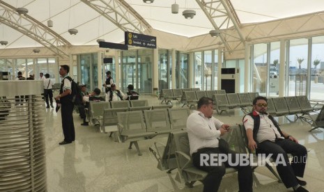 Pintu kedatangan di terminal haji Bandara Amir Mohammed bin Abdulaziz, Madinah. Arab Saudi Siap Sambut Jamaah Haji 2023 di Enam Bandara