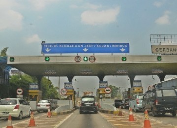 Pintu masuk jalan tol (ilustrasi).