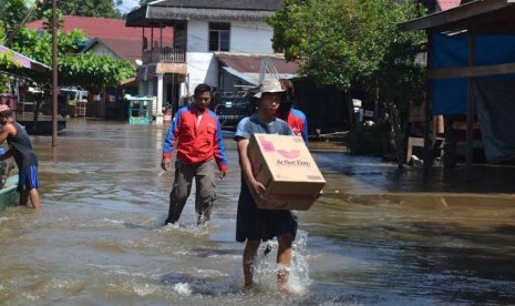 Korban banjir di Kutai Timur, Kalimantan Timur (ilustrasi)