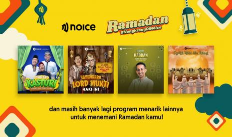 Platform konten audio lokal NOICE bersiap menghadirkan sejumlah program spesial untuk menemani masyarakat Indonesia selama menjalankan ibadah puasa Ramadan tahun ini. Salah satu yang paling ditunggu-tunggu dan menjadi konten unggulan NOICE di bulan Ramadan ini adalah podcast KASTURI - kepanjangan dari Komeng, Adul, Ustadz Subki Tiga Puluh Hari