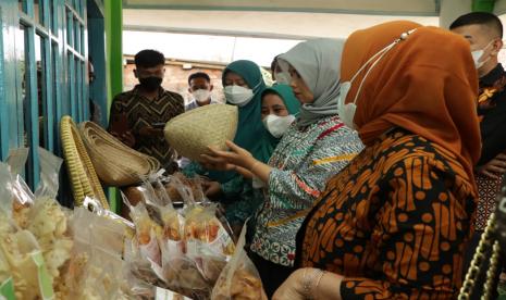 Plt Ketua TP PKK Musi Banyuasin Susi Imelda Beni mengunjungi Sentra UMKM Dapur Herbal 