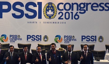   Pembukaan kongres PSSI di Jakarta, Kamis (10/11). 