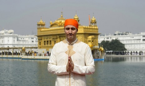 PM Kanada Justin Trudeau saat lawatan kerja di India.