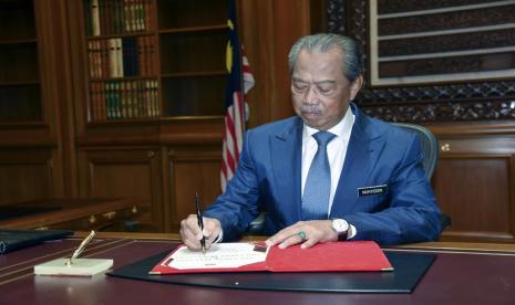 Raja Malaysia Tolak Usulan Status Darurat Covid PM Muhyiddin