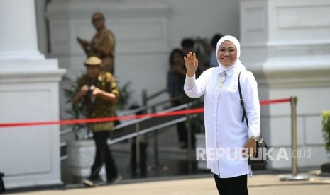 Politisi PKB Ida Fauziah tiba di Kompleks Istana Kepresidenan di Jakarta, Selasa (22/10/2019). 