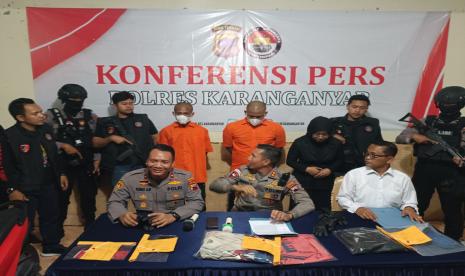 Polres Karanganyar ungkap penemuan mayat di Bengawan Solo yang ternyata adalah korban pembunuhan, Selasa (9/5/2023). 