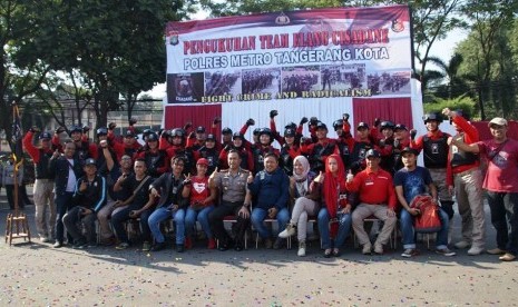 Polres Metro Tangerang Kota mengukuhkan Tim Elang Cisadane di Lapangan Mapolres Metro Tangerang Kota, Jumat (9/6) pagi. 