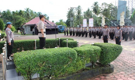 Polres Padang Pariaman saat upacara saat operasi keselamatan lalu lintas.