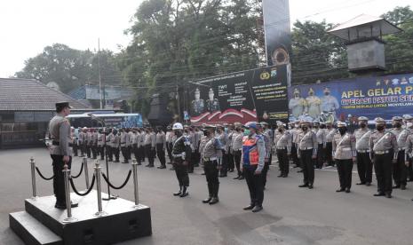 Polresta Malang Kota (Makota) melaksanakan apel gelar persiapan Operasi Patuh Semeru 2022 di Mapolresta Makota, Senin (13/6/2022). 