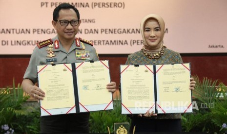 Polri melakukan nota kesepahaman dengan PT Pertamina. 