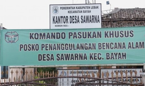 Posko bantuan bencana alam gempa buni di Lebak, Banten