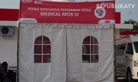 Posko Kesehatan Pertamina Siaga MOR 4 di Rest Area KM 370 Tol Batang-Semarang.