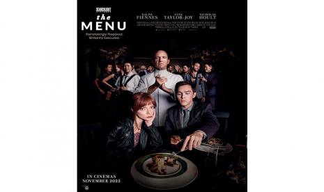 Poster film The Menu yang tayang di bioskop hari ini.