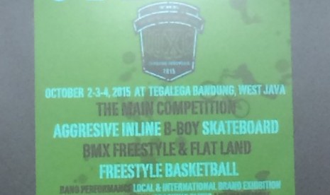 Poster Indonesia Open X-sports Championship di Bandung.