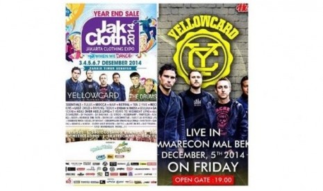 Poster konser Yellowcard di Jakarta