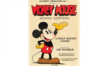 Poster langka Mickey Mouse.