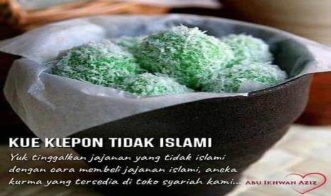 Komisi Fatwa MUI Minta Penyebar 'Klepon tak Islami' Diusut. Foto: Postinga kue klepon tidak Islam menghebohkan jagat maya, Selasa (21/7)