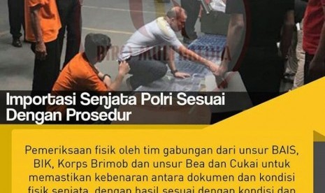 Postingan soal pembelian senjata di laman akun Instagram resmi Divisi Humas Polri, @divisihumaspolri, Selasa (3/10) malam