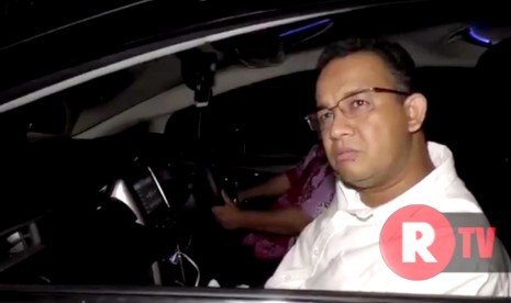 Potongan gambar adegan video 'Om Telolet Om' calon gubernur Anies Baswedan