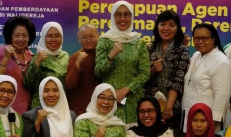 PP Fatayat NU bersama beberapa komunitas perempuan bersatu untuk tidak takut melawan teror.