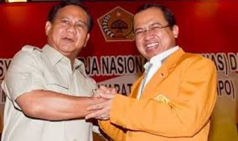 Prabowo dan Priyo Budi Santoso saat bertemu dalam kegiatan MKGR