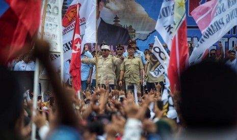 Prabowo saat berkampanye di Bali, Selasa (26/3).