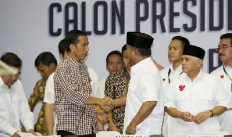 Prabowo Subianto dan Jokowi.