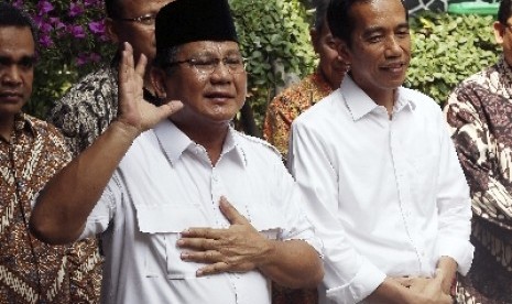 Prabowo Subianto dan Jokowi.