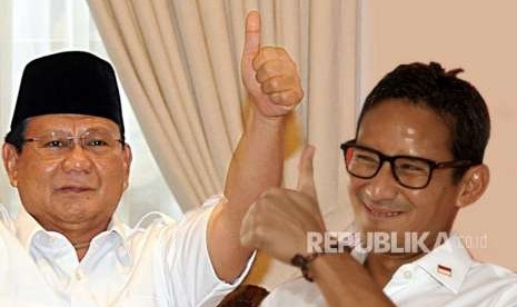 Prabowo Subianto dan Sandiaga Uno