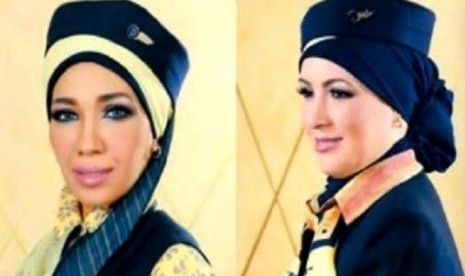 Pramugari EgyptAir yang diperbolehkan mengenakan jilbab.