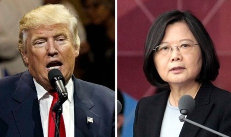 Presiden Amerika Donald Trump dan Presiden Taiwan, Tsai Ing Wen 