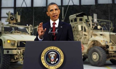 Presiden AS, Barack Obama di Pangkalan Militer Bagram, Afghanistan