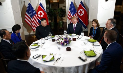 Presiden AS Donald Trump dan pemimpin Korut, Kim Jong-un bertemu di Vietnam, 27 Februari 2019