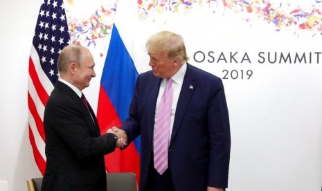 Presiden AS, Donald Trump dan Presiden Rusia, Vladimir Putin