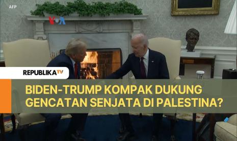 Presiden AS Joe Biden dan Presiden Terpilih Donald Trump dalam sebuah pertemuan di Gedung Putih, belum lama ini.