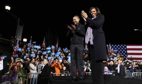 Presiden Barack Obama bersama Michelle Obama