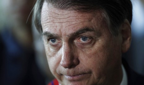 Kisah Presiden Brasil Kampanye Obat Malaria untuk Covid-19. Foto: Presiden Brasil Jair Bolsonaro di Brasilis, Brasil, 28 Maret 2019.