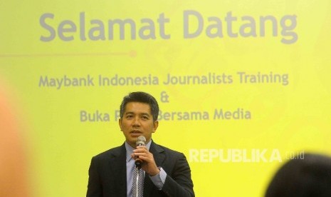 Presiden Direktur PT Bank Maybank Indonesia Tbk (Maybank Indonesia) Taswin Zakaria.  (Republika/Agung Supriyanto)