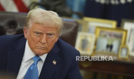 Presiden AS Donald Trump. Trump sesumbar mengatakan ingin menguasai Jalur Gaza dan singkirkan penduduknya.