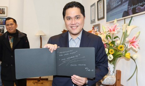 Presiden Inter Milan Erick Thohir Kunjungan Expo 2015 di Milan, Italia.