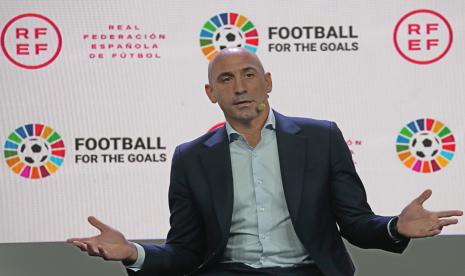 Presiden Federasi Sepak Bola Spanyol Luis Rubiales. 