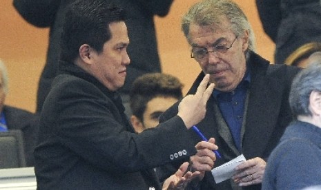 Presiden Inter Milan Erick Thohir dan Presiden Kehormatan Massimo Moratti.