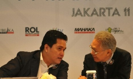 Presiden Inter Milan, Erick Thohir (kiri).