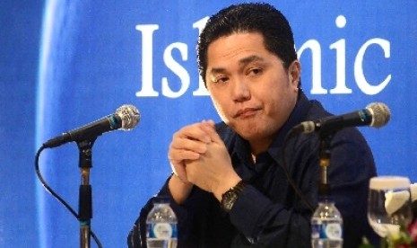 Presiden Inter Milan, Erick Thohir saat International Islamic Conference on Media di Jakarta, Rabu (4/12).